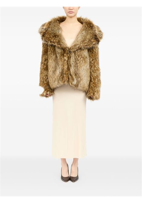 giacca in pelliccia sintetica donna beige MM6 MAISON MARGIELA | S52AM0326 M35464001F